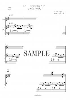 アヴェ・マリア(ハープとピアノのアンサンブル )(ランドル24弦～)