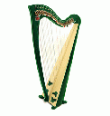Teifi Harp SiffSaff34 Emerald Green Butterfly<蝶々>