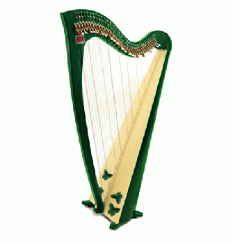 Teifi Harp SiffSaff34 Emerald Green Butterfly<蝶々>