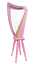 【レンタル:F22P1】フレックスハープ・22弦ピンク(アクイラ弦)