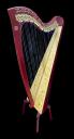 Teifi Harp Siff Saff34 Red <Arabesque>